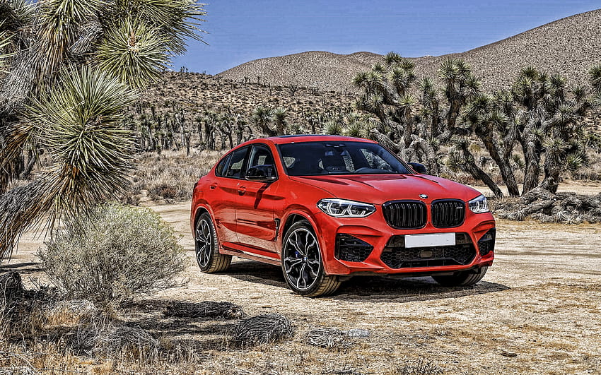 BMW X4, 2021, front view, exterior, sports coupe, new red X4, german cars, BMW with resolution 2880x1800. High Quality, bmw x4 2021 HD wallpaper