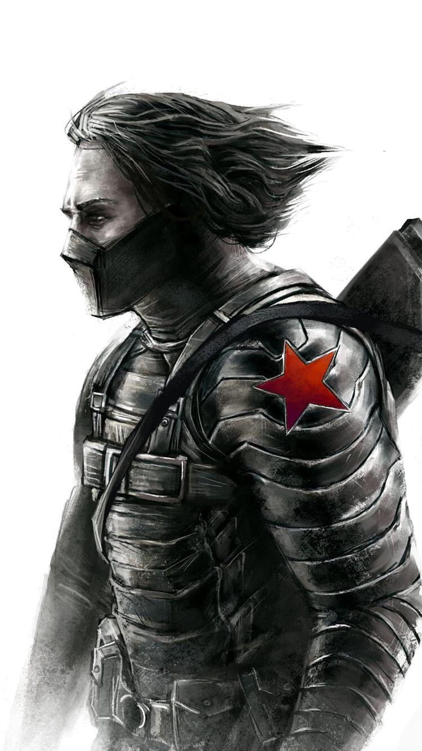 Winter Soldier iPhone, anime winter soldier HD phone wallpaper