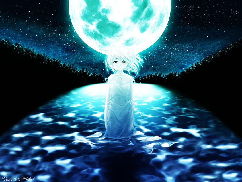dress moon night rino white clarity HD wallpaper