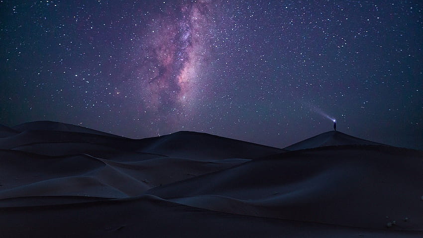 Desert Night, gurun di malam hari Wallpaper HD
