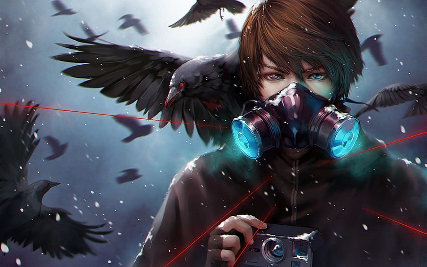 Fighter with His Bird Trapped By Enemy Animated, anime de luta papel de parede HD