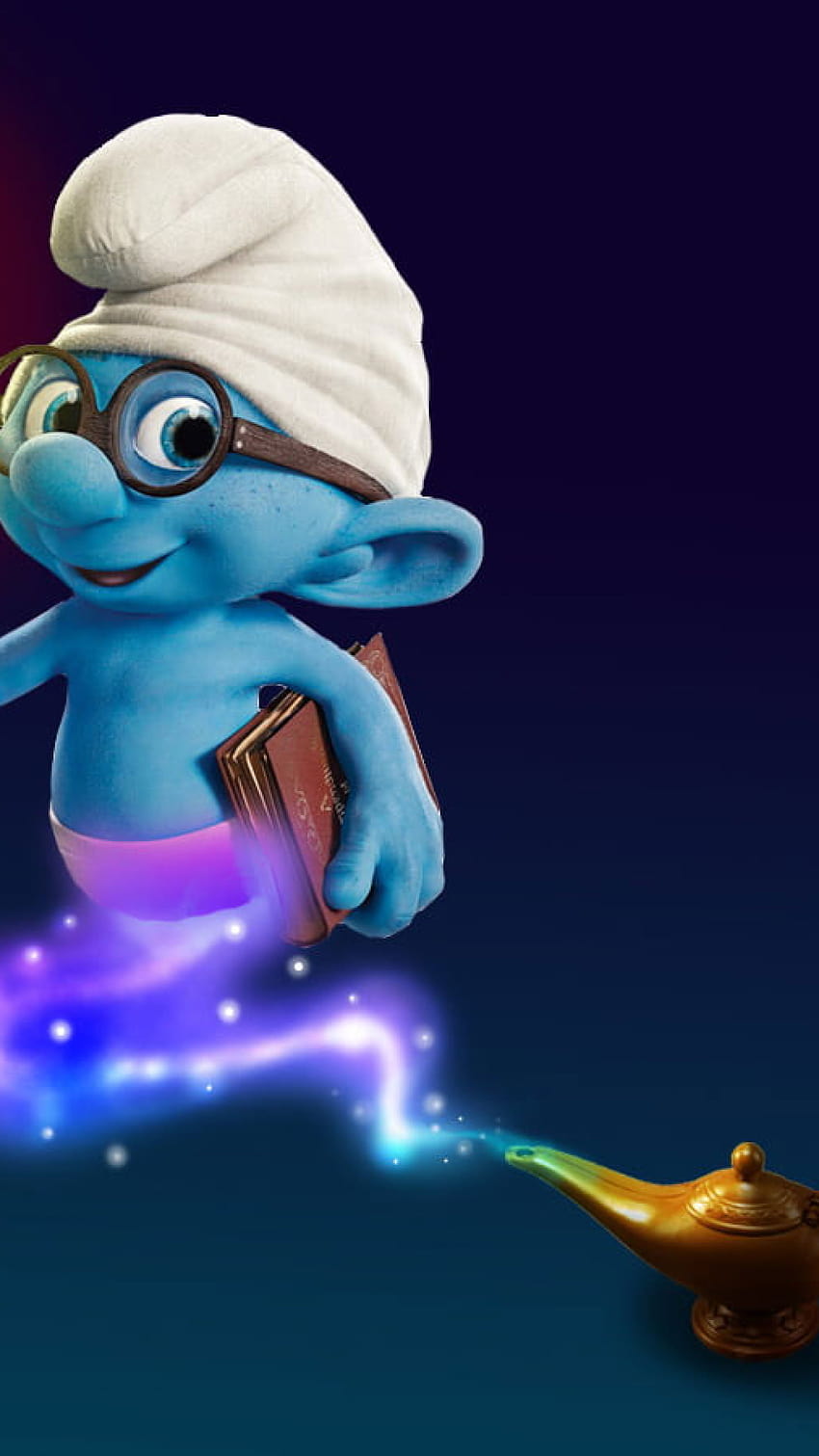 Smurf , Smurf Illustration, Funny, Representation, Blue, Burning • For You HD phone wallpaper
