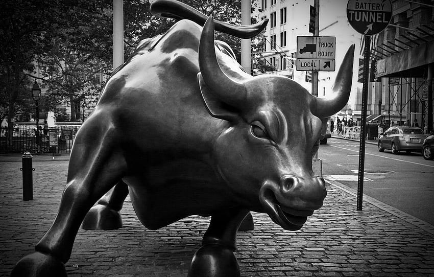 metal, USA, New York, Bull of Wall Street , section разное, wall street bull HD wallpaper