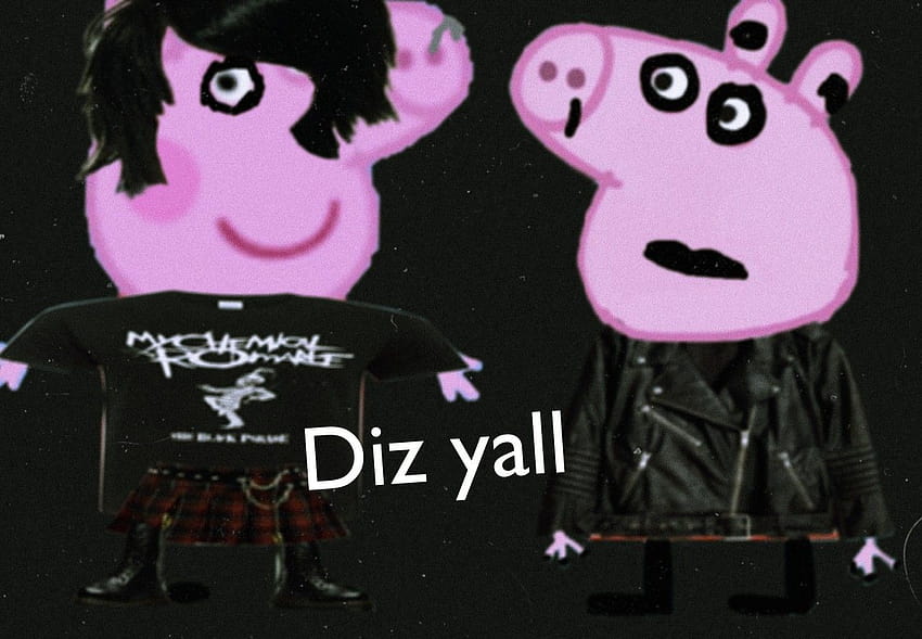 emo peppa pig HD wallpaper
