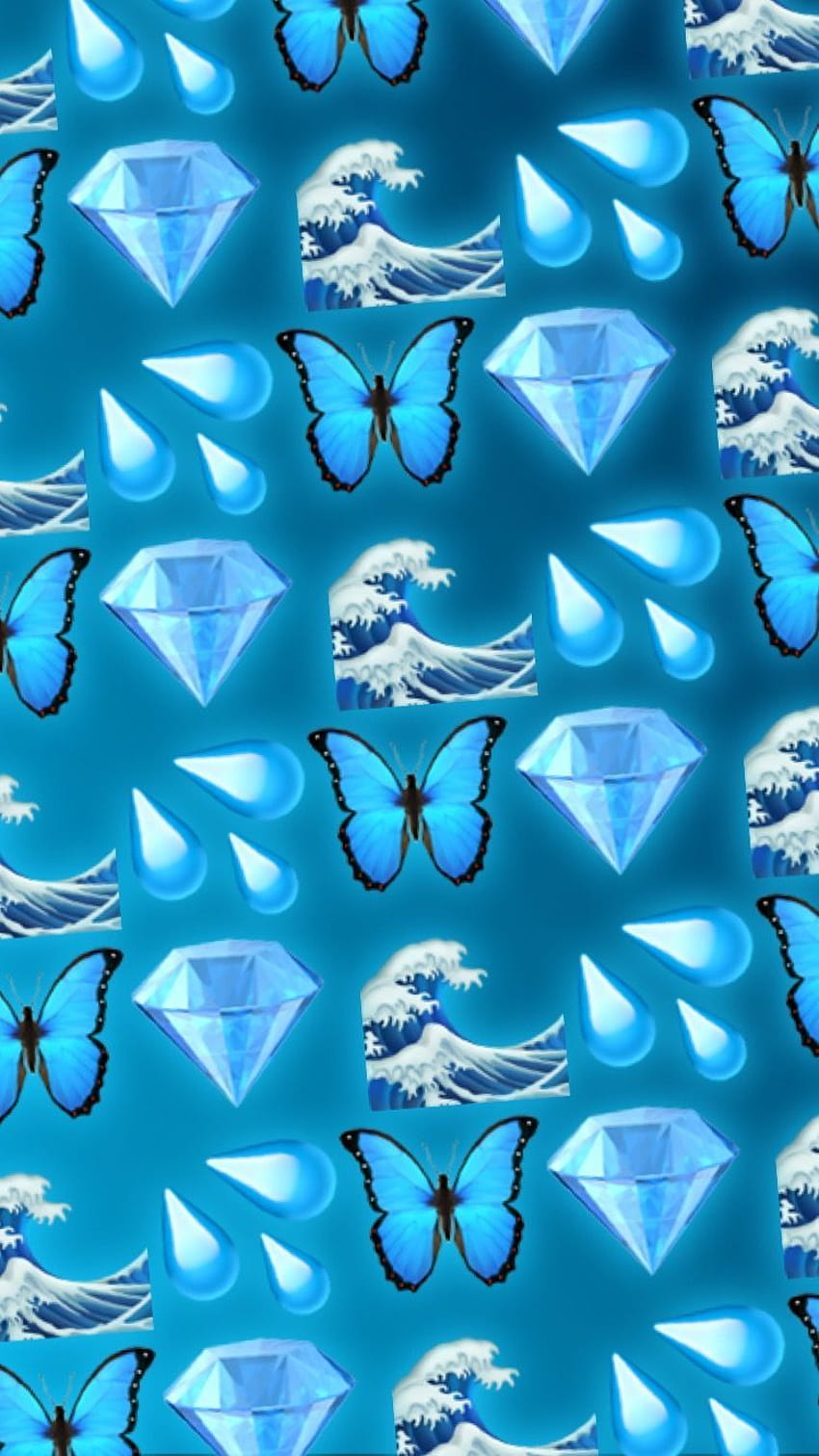 Emoji azul Papel de parede de celular HD