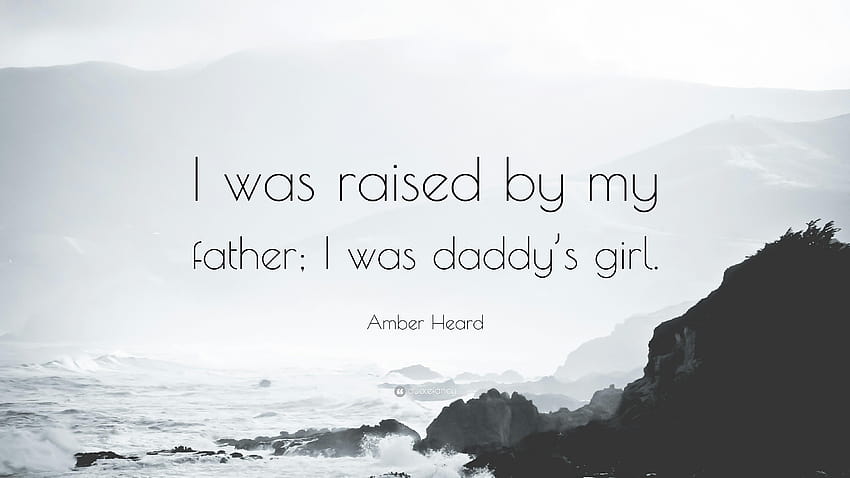 Amber Heard Quote: “I was raised by my father; I was daddy's girl HD wallpaper