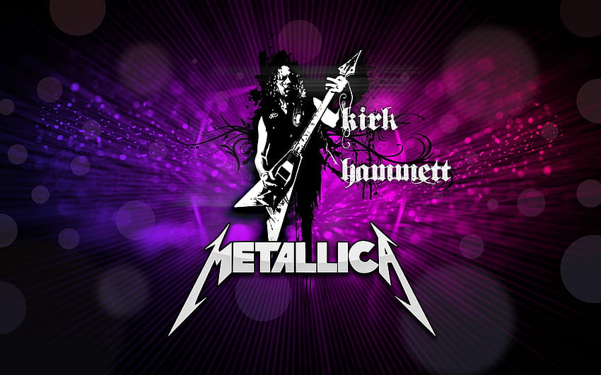 Black electric guitar , electric guitar, text, Metallica, kirk hammett HD wallpaper