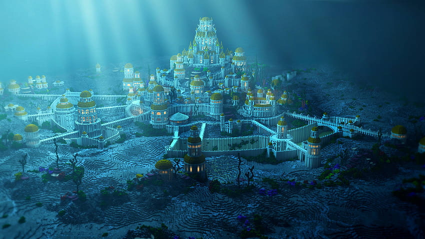 Lost City Atlantis The Underwater Sanctuary Fantasy HD тапет