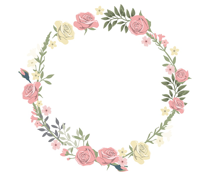 Library of boho flower wreath banner royalty library png, pastel flower wreath HD wallpaper
