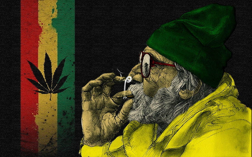 Old Man Smoking Weed HD wallpaper