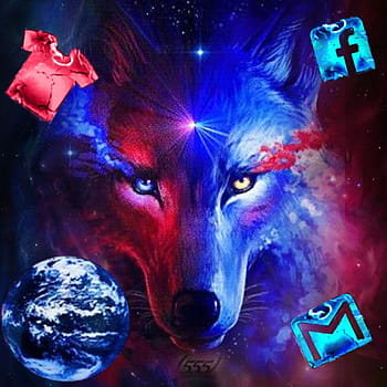 Download Epic Neon Wolf Wallpaper | Wallpapers.com