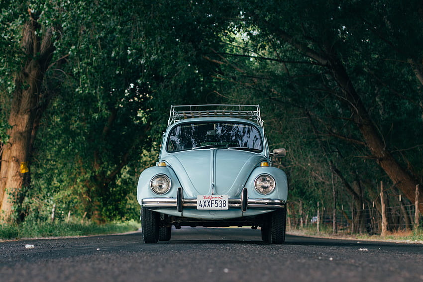 Blue Volkswagen Beetle, Car, Retro, Style, poster chevrolet retro def tinggi Wallpaper HD