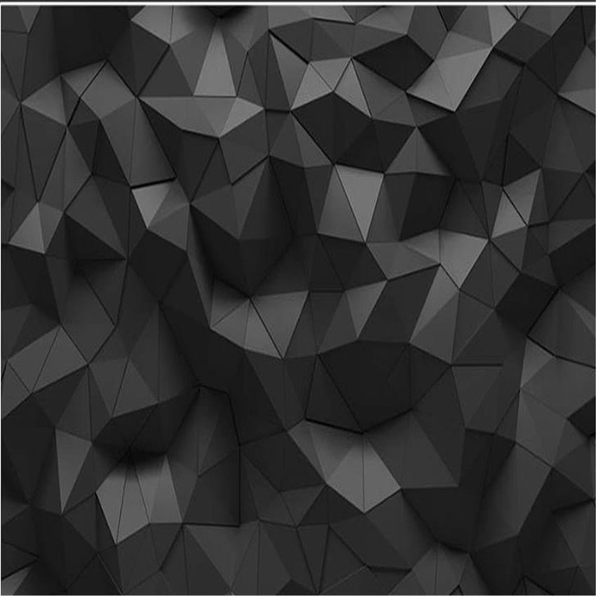 Simple Black Geometric Solid Sofa Tv Backgrounds Wall 3d, black geometric print HD phone wallpaper