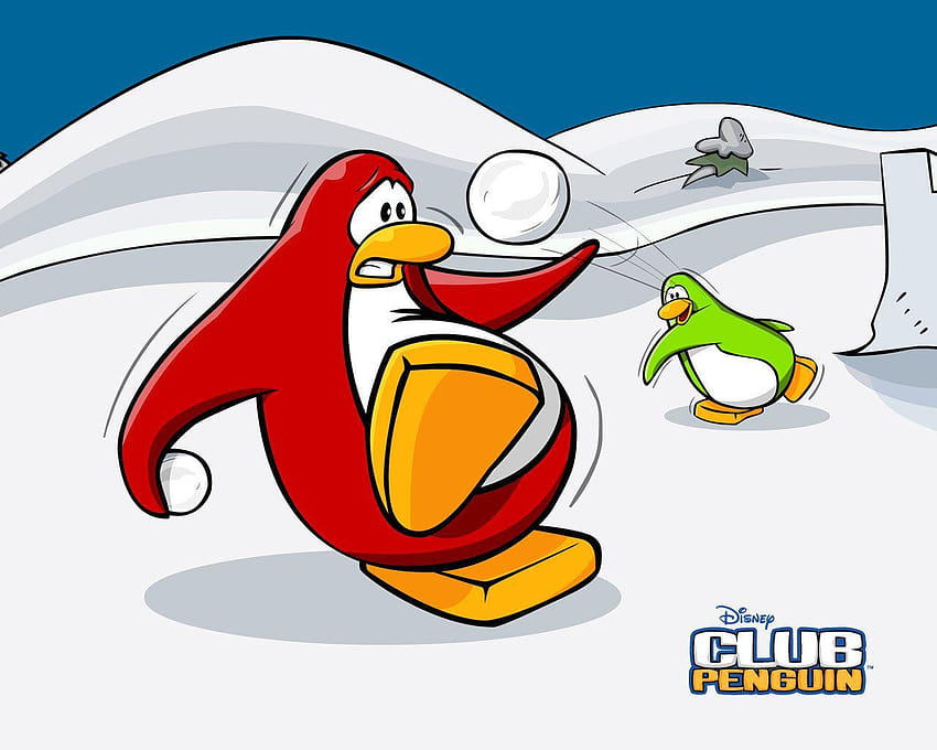 Club Penguin A funny snowball fight and, snowball fights HD wallpaper