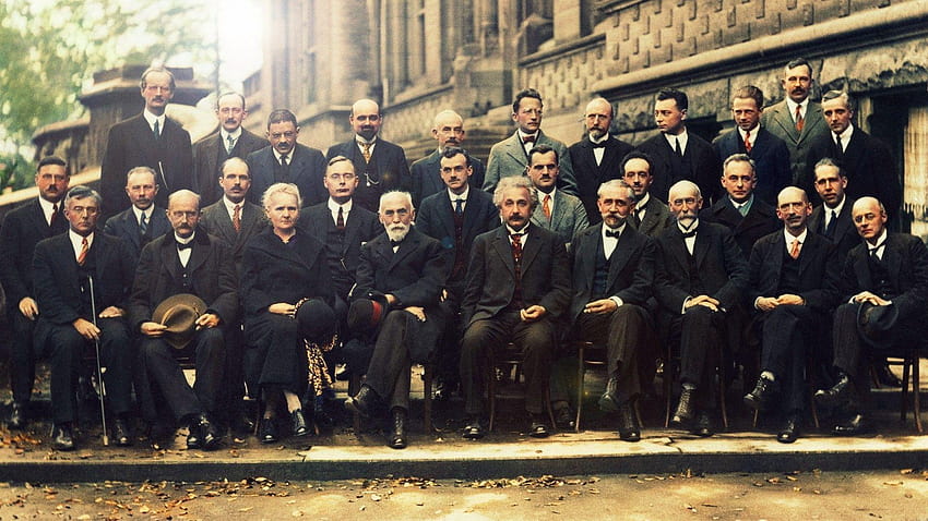 lanskap ilmuwan Albert Einstein Marie Curie Brussels Wallpaper HD