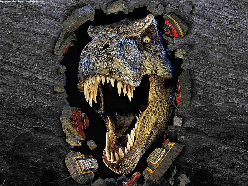 3d T, t rex dinosaur HD wallpaper