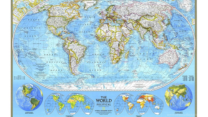 내셔널 지오그래픽 세계 지도, 1920x1200 및 ... 배경, 세계 물리적 지도 HD 월페이퍼