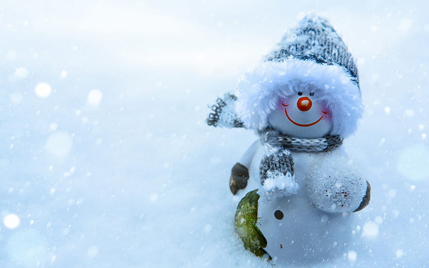 winter snowman, winter snowmen HD wallpaper