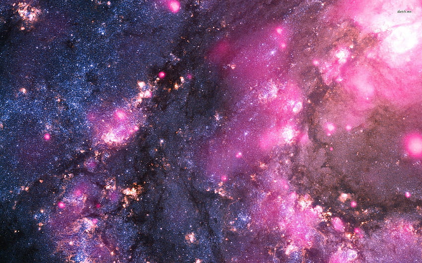 Galaxie rose et violette sur chien, rose violet et cyan Fond d'écran HD