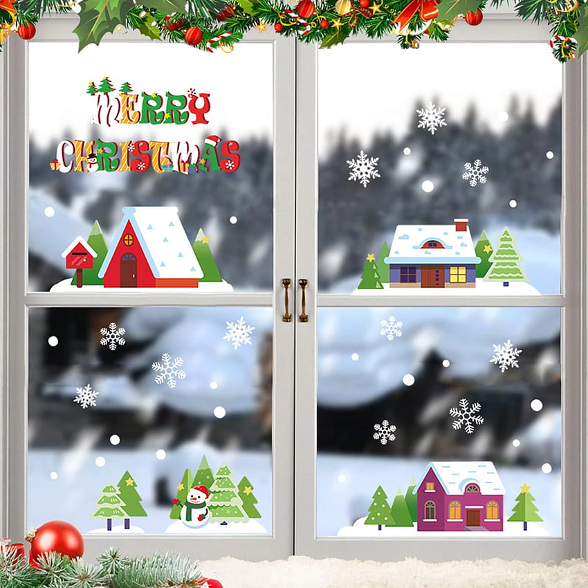 4 Uds pegatinas de Navidad de dibujos animados decoración de Navidad nieve  pegatinas de muñeco de nieve ventana decoración de Navidad pegatinas fondo  de pantalla del teléfono | Pxfuel
