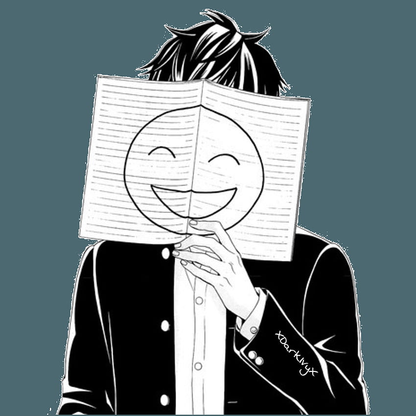 Fake drawing depressed, fake drawing depressed, fake smile anime boy HD  phone wallpaper | Pxfuel