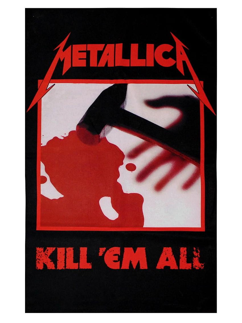 Bandeira Têxtil Metallica Kill 'Em All, Metallica Kill Em All Papel de parede de celular HD