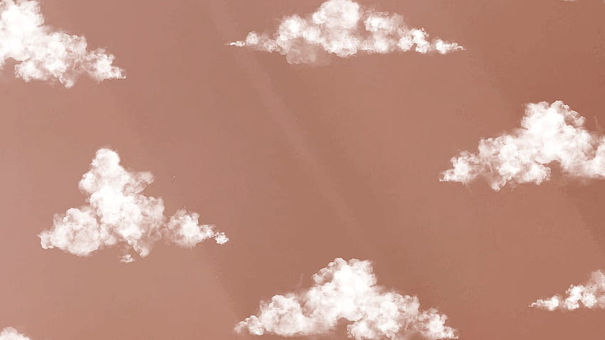 Brown sky vector, clouds asthetic HD wallpaper