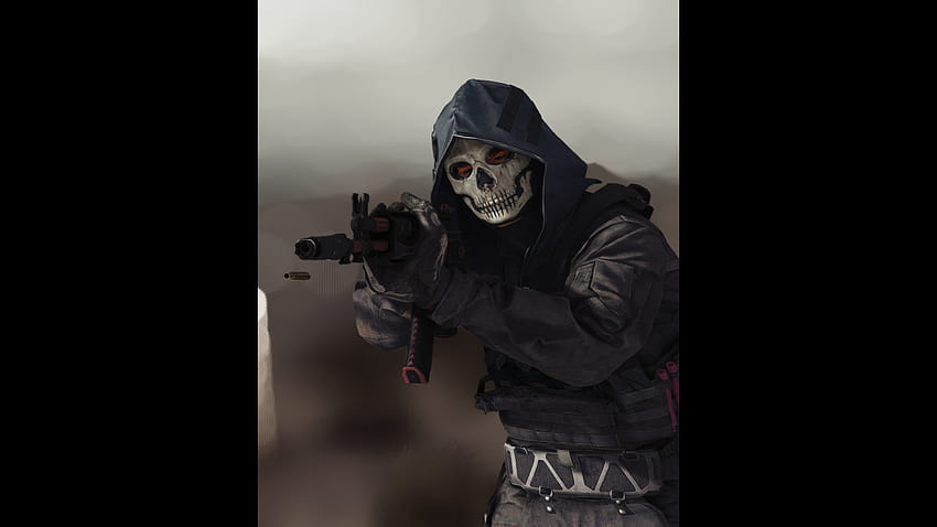 MW19 Ghost Azrael at Fallout New Vegas HD wallpaper