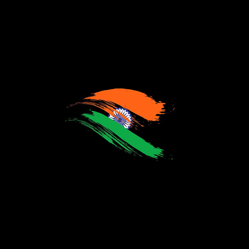 Bendera India [3200×3200] : Latar belakang AMOLED, bendera nasional dilapisi wallpaper ponsel HD