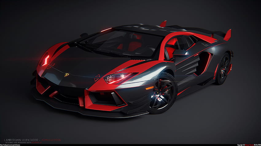 : Lamborghini, Lamborghini Aventador LP750, black and red lambo HD ...