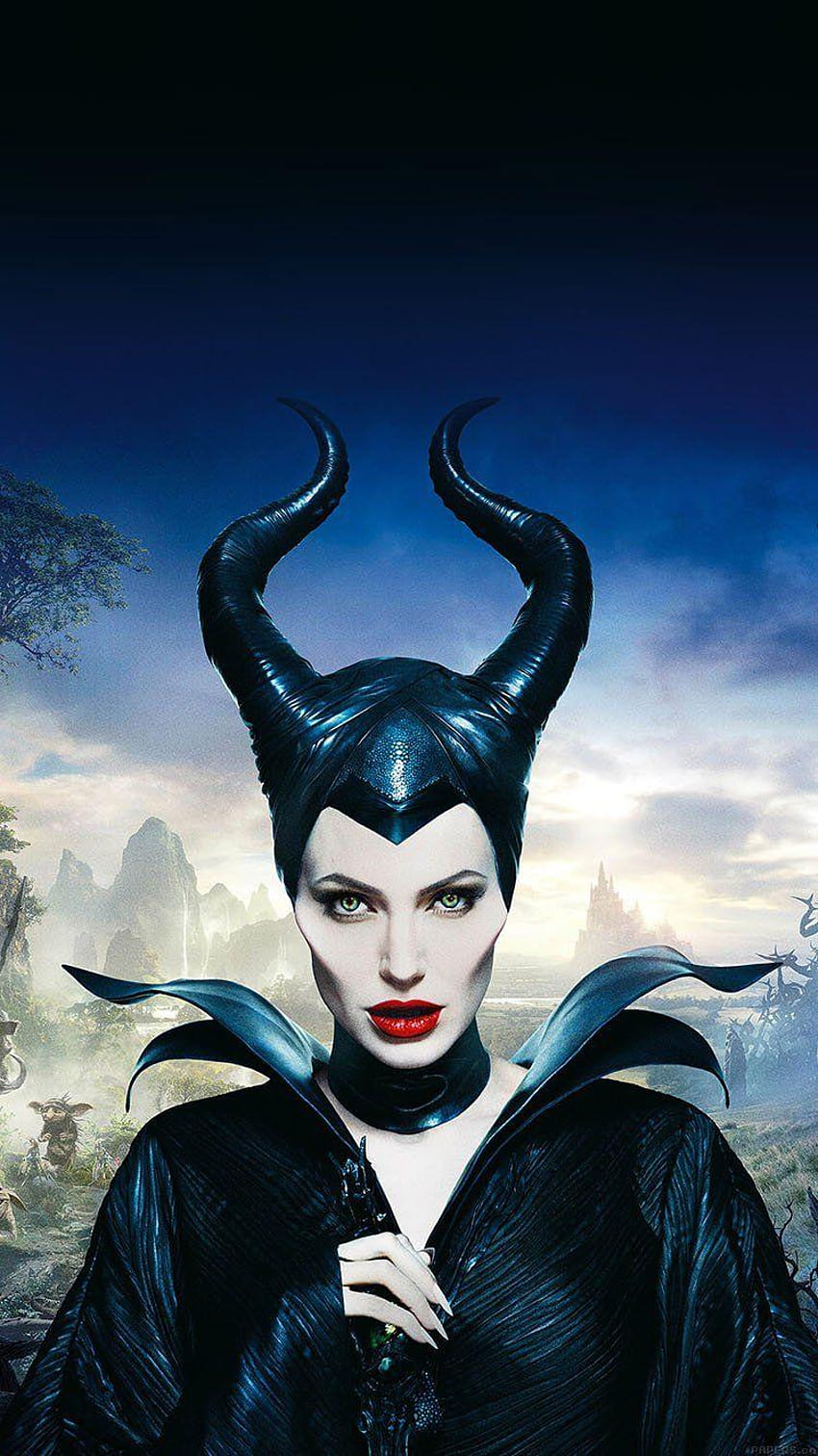 ANGELINA JOLIE MALEFICENT POSTER DISNEY FACE, bösartige Herrin des Bösen Angelina Jolie HD-Handy-Hintergrundbild
