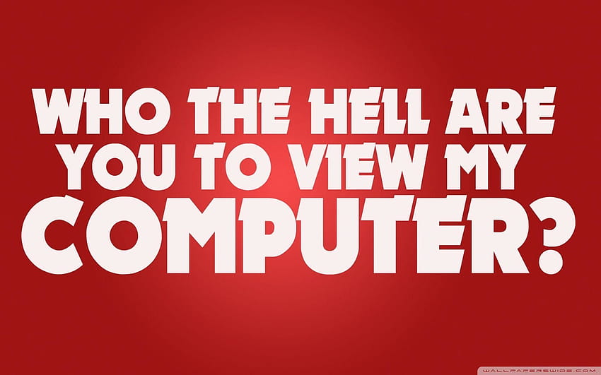 Tła dla mojego komputera, zachowaj spokój i nie dotykaj Tapeta HD
