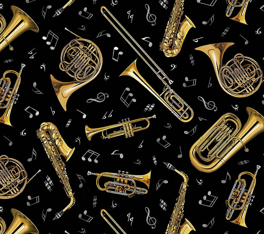 5 Trombone, saxophone HD wallpaper