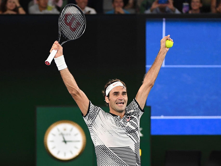 Roger Federer beats Rafael Nadal in five, roger federer australian open HD wallpaper