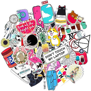  67 Sheets Stickers for Skateboard Laptop Stickers Laptop Decals Stickers  for Headphones Cute Aesthetic Stickers stickerdecal Decals for Laptop Small  and Fresh Water Bottle : Electronics