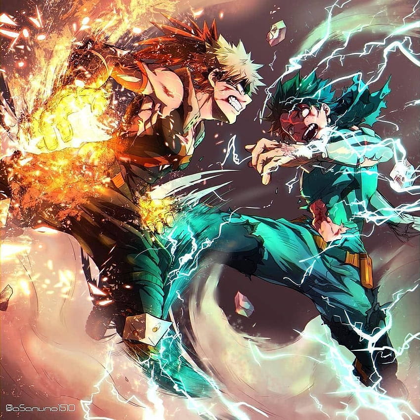 Deku vs. Bakugou HD phone wallpaper | Pxfuel