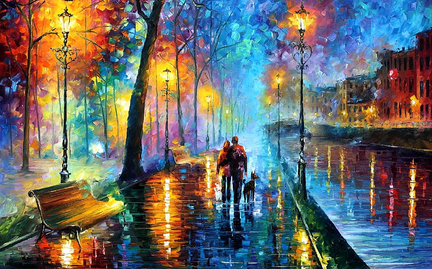 Beautiful Oil Painting By Leonid Afremov : HD wallpaper