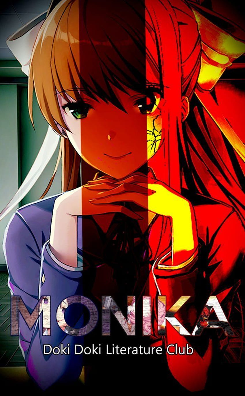 Just monika mobile, ddlc iphone 4 HD phone wallpaper