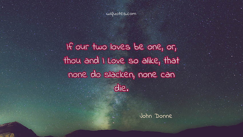 Citazione d'amore di John Donne Sfondo HD