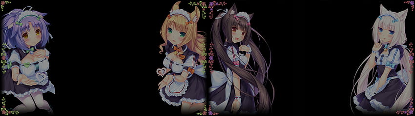 Nekopara, anime 3840x1080 HD wallpaper
