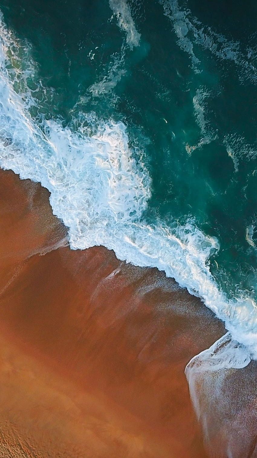 Aerial View Beach Sea Waves Green Water Sea 1080x1920 Beach Waves