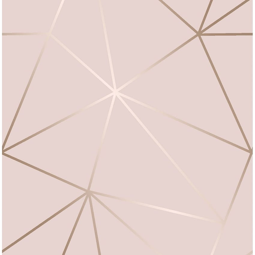 Gold Triangle, rose gold geometric HD phone wallpaper