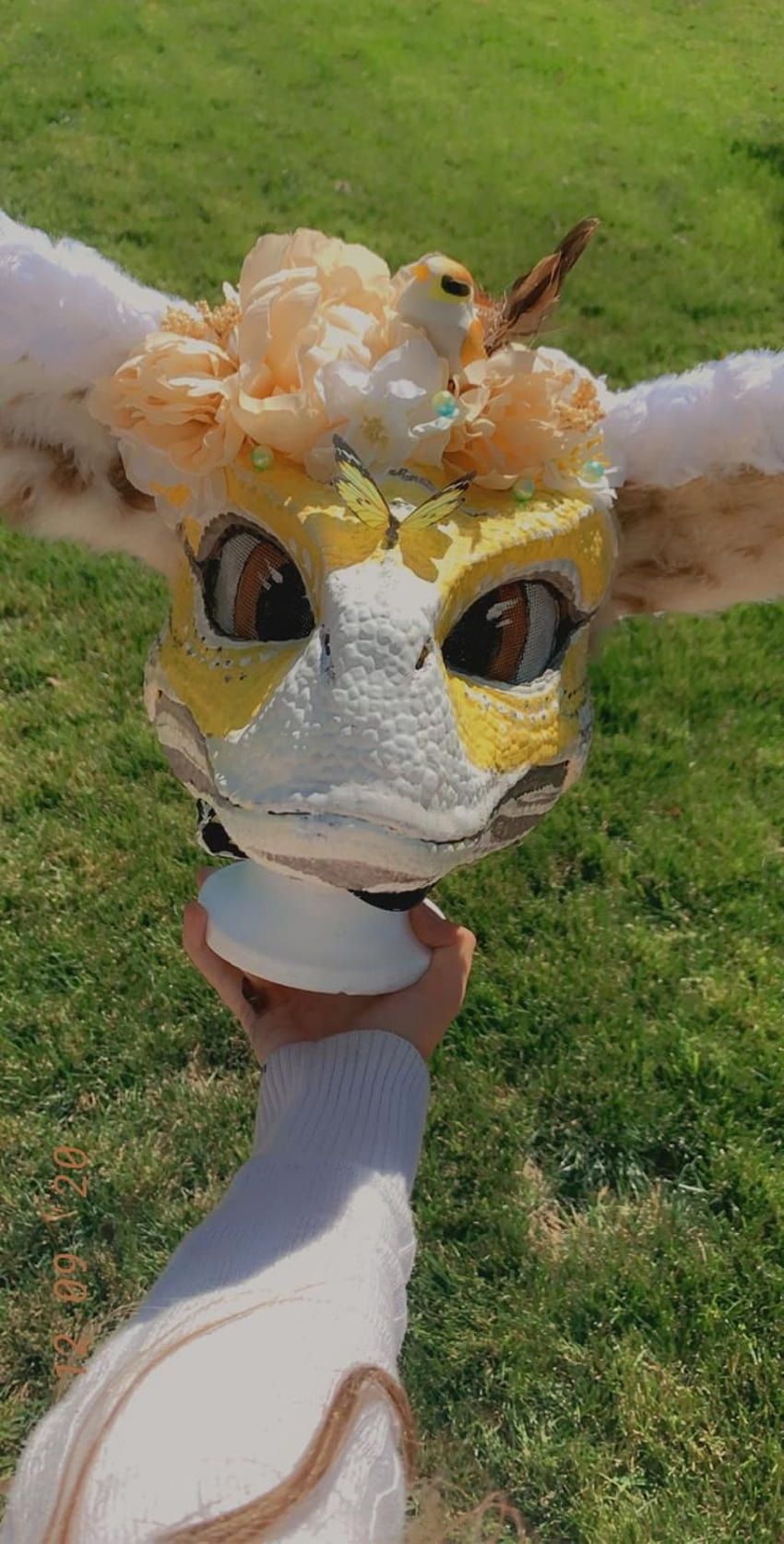 Dino Mask // Raptor Mask // Sunbeam Dino Mask // Primrose Exclusive Fursuit Mask fondo de pantalla del teléfono