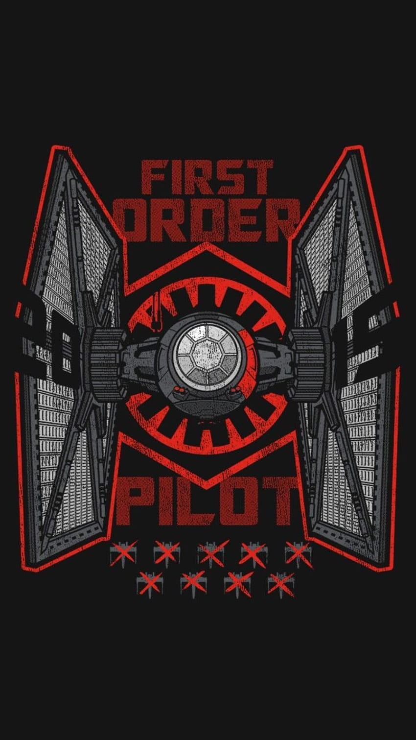 Star Wars First Order Pilot., Krawattenpiloten erster Ordnung HD-Handy-Hintergrundbild