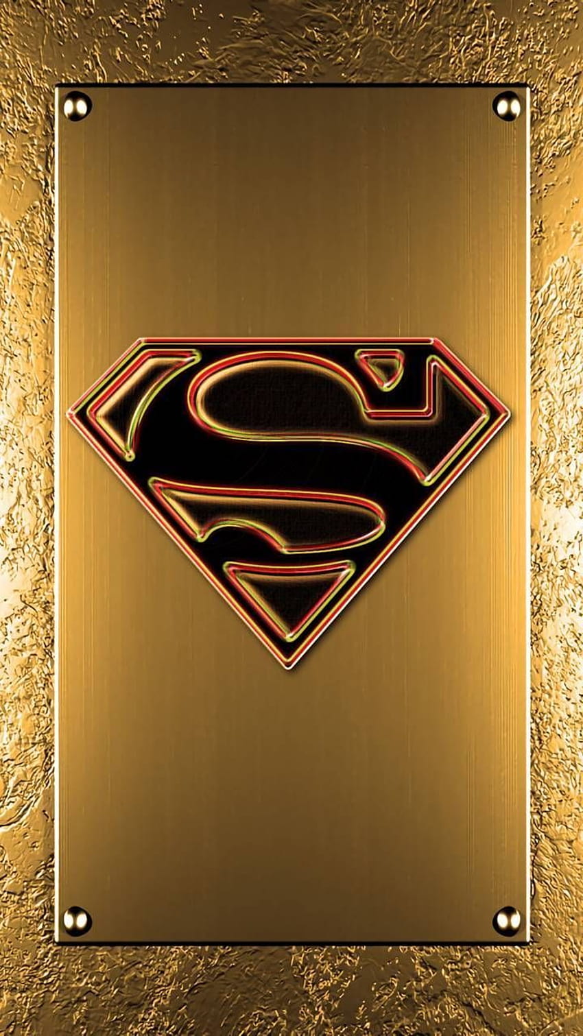 Gold Superman Logo oleh tannertalbert953234, logo superman emas wallpaper ponsel HD