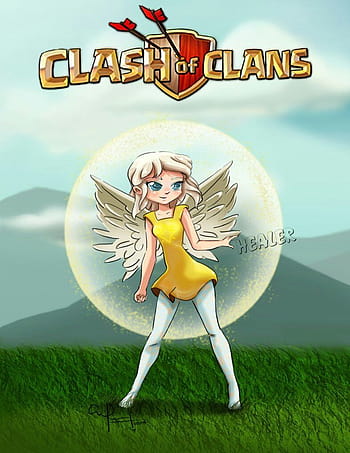 healer clash of clans drawing