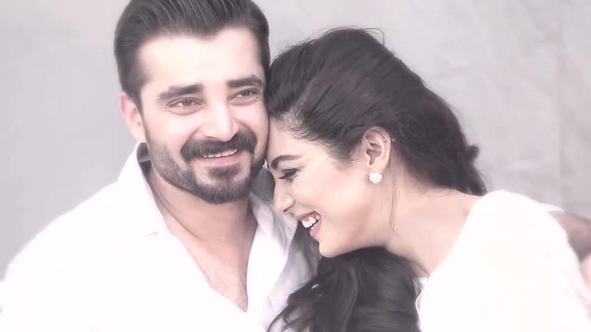 fun moment of Hamza Ali Abbasi & Maya Ali for Maria B Lawn HD wallpaper