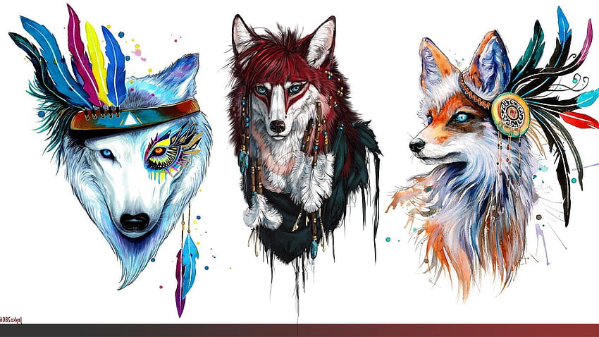 Wolf Collage Animals Furry And Backgrounds, wolf tattoo HD wallpaper