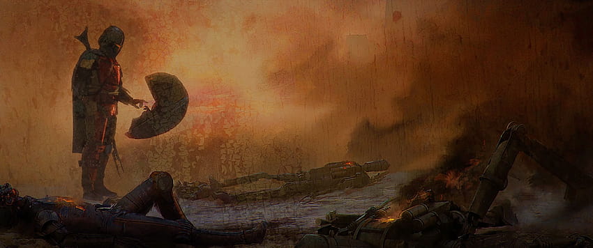 Hintergründe aus dem Abspann von The Mandalorian HD-Hintergrundbild