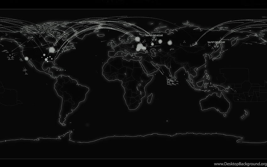 Sfondi neri Mappa del mondo in scala di grigi, mappa nera Sfondo HD